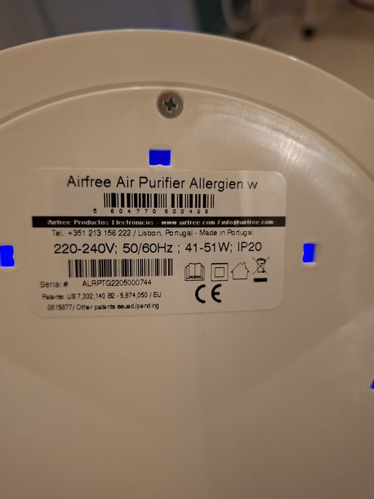 Airfree Allergien - Purificador de ar até 24m2