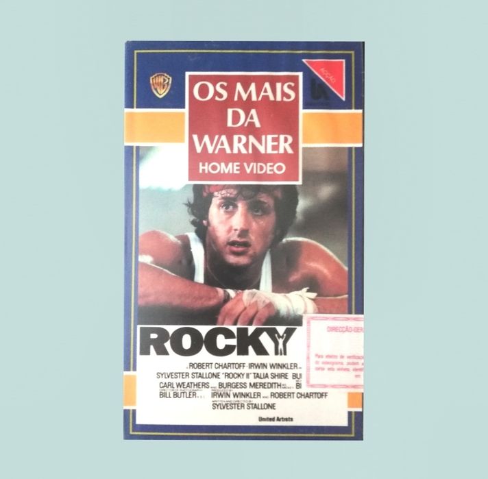 Filme "Rocky II", em formato VHS original, 1979