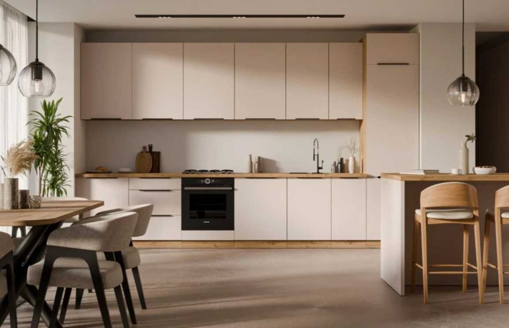 Kuchnia Solea 390 cm, zestaw mebli kucennych, szafki na sztuki