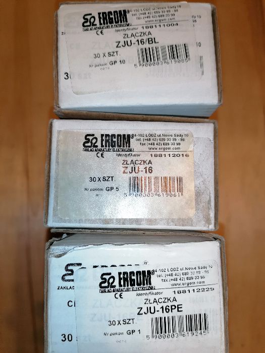 Złączka szynowa ZJU-16 ZUG 16 zestaw