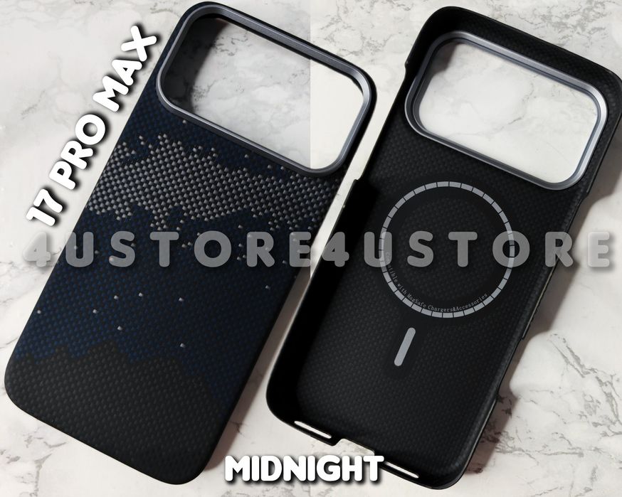Чехол карбоновый с Magsafe на iPhone 17 Pro Max Deep Blue ультра тонкий чохол легкий карбоновий карбон кевлар арамид carbon Kevlar Aramid