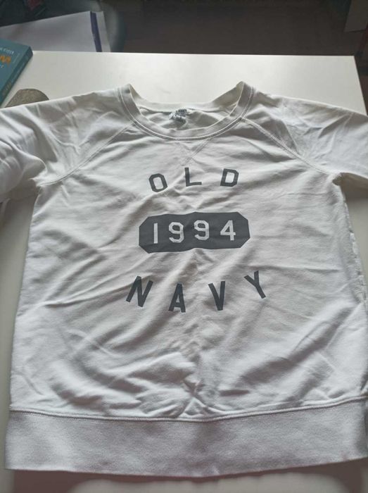 Biała bawełniana bluza młodzieżowa/damska OLD NAVY M