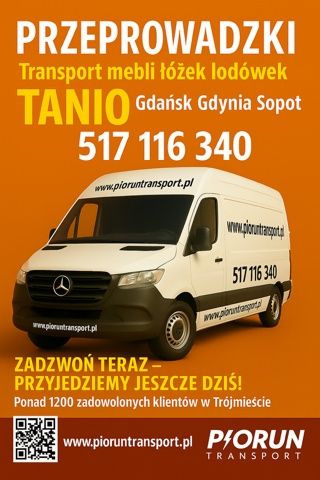 Transport DZIŚ !Przeprowadzki Gdańsk Gdynia Sopot 24h  Wnoszenie Mebli Czyszczenie mieszkań  Doświadczona Ekipa  Nawet w 1 H!  Tró