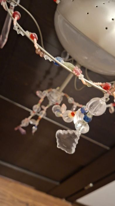 Lampa sypialnia pokój dziewczynki etno koraliki