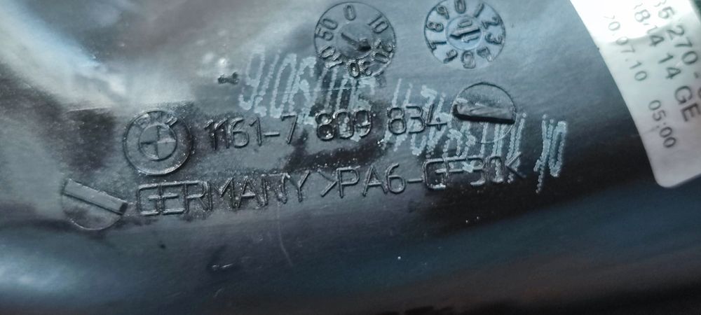 Rura wąż przewód intercoler BMW F10 f11 n57  3.0d