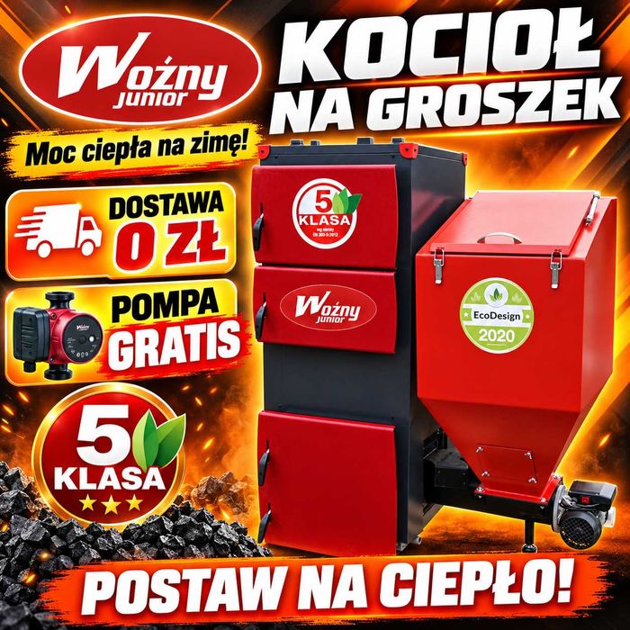 Kocioł piec c.o. 20kW 5 klasa ecodesign darmowa dostawa gratis pompa