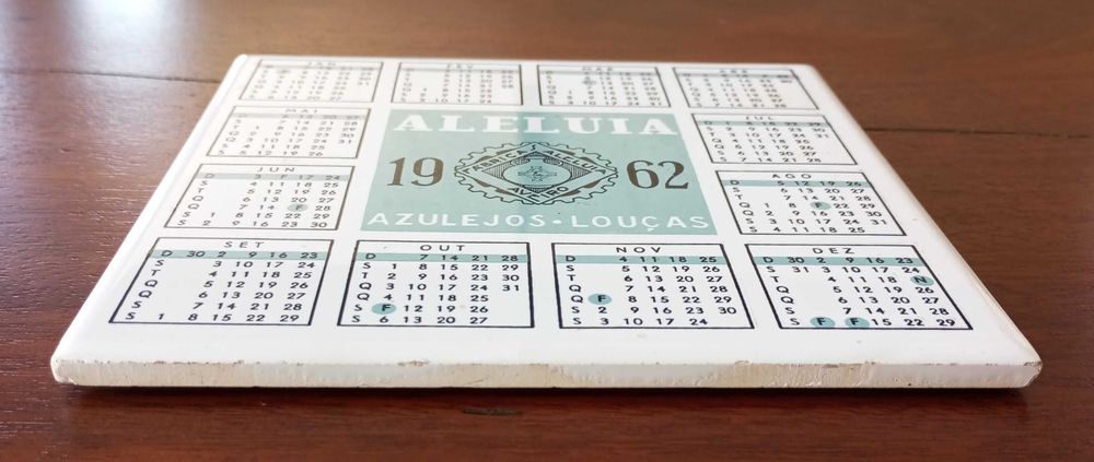 Azulejo Aleluia Calendário 1962
