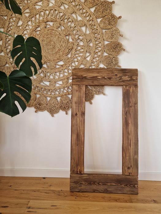 Rama do lustra 112x60 grubosc 3cm Vintage stare belki drewno