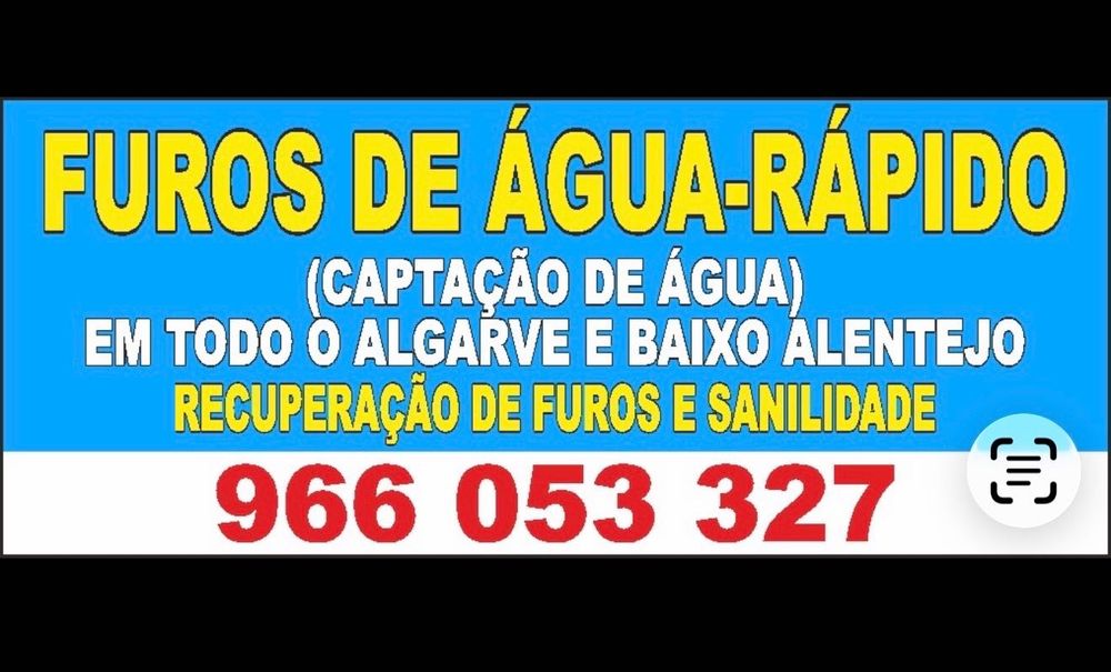 Furos de água ( rápido ) Captação de água e recuperação de furos.