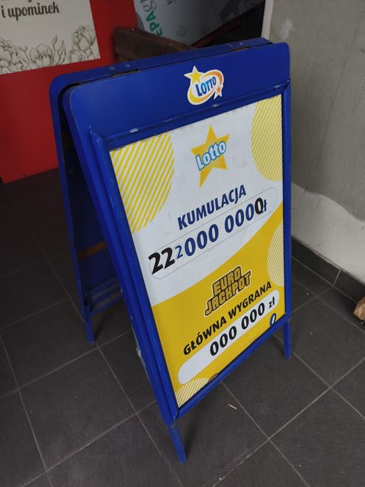 Potykacz stojak reklamowy po Lotto