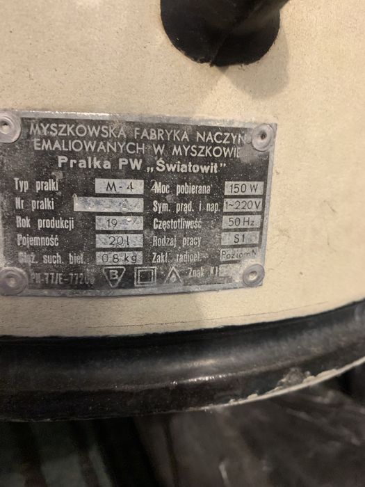 Pralka PRL M-4 1984 światowit