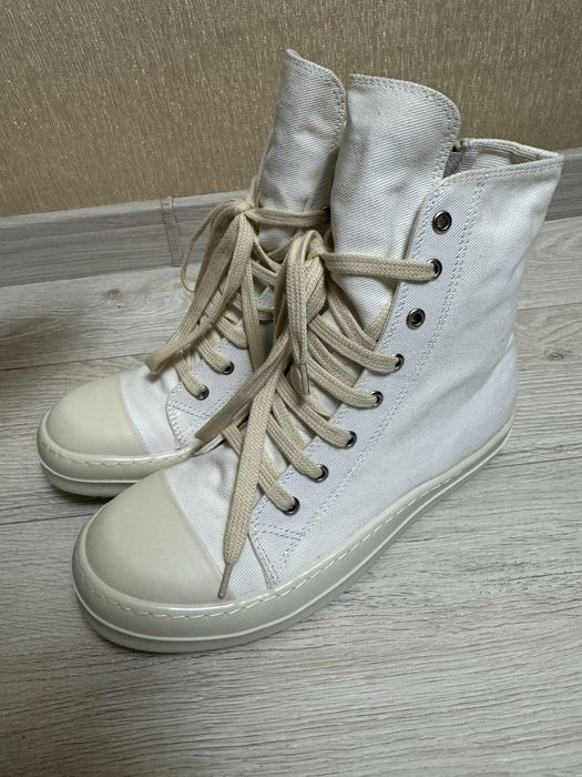 кросівки rick owens ramones high білі
