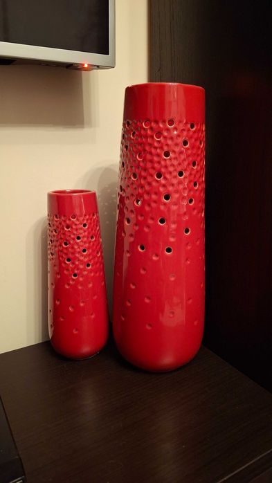 Wazony Home & You czerwone 2 sztuki komplet