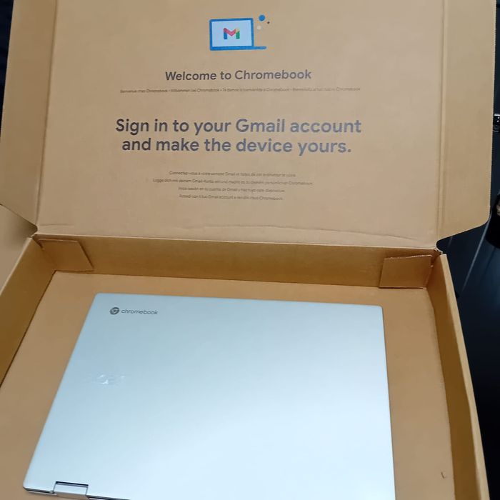 Pc portátil chromebook spin 513 4gb de ram e 64gb de armazenamento