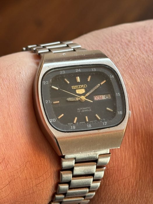 Seiko 5 Automatic telewizor, duży 38/41mm, zatrzymuje sie