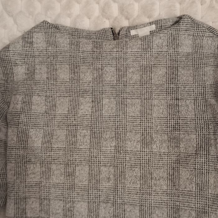 Szara bluzka w kratkę