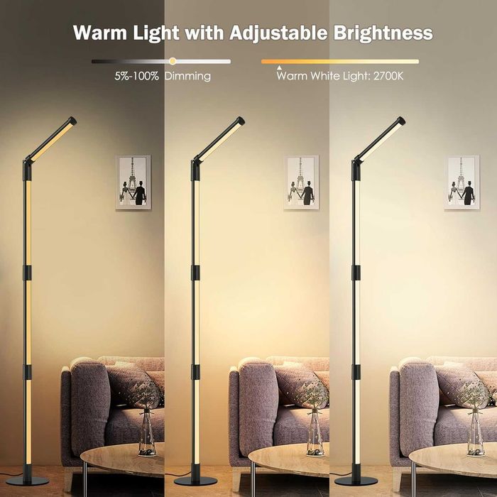 Lampa podłogowa narożna RGB 16 mln kolorów Pilot Aplikacja Music‑sync