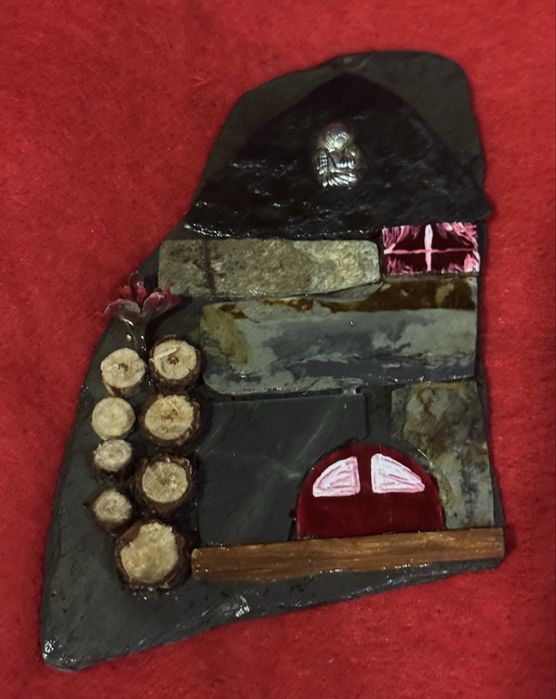 Imans de frigorifico em xisto artesanato