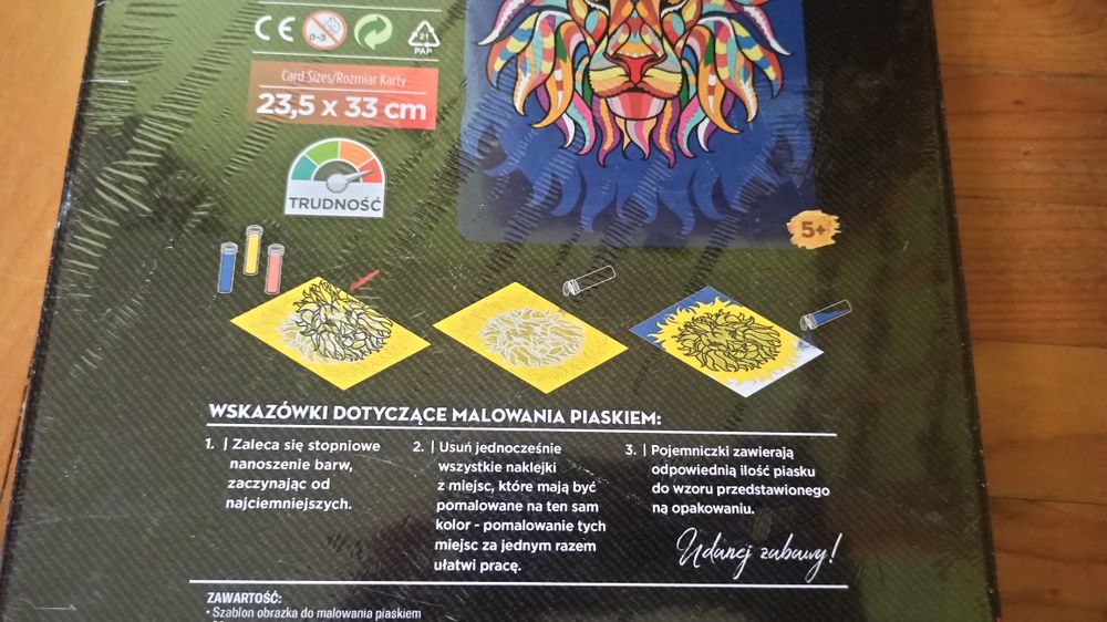 Zestaw do malowania piaskiem-glowa tygrysa