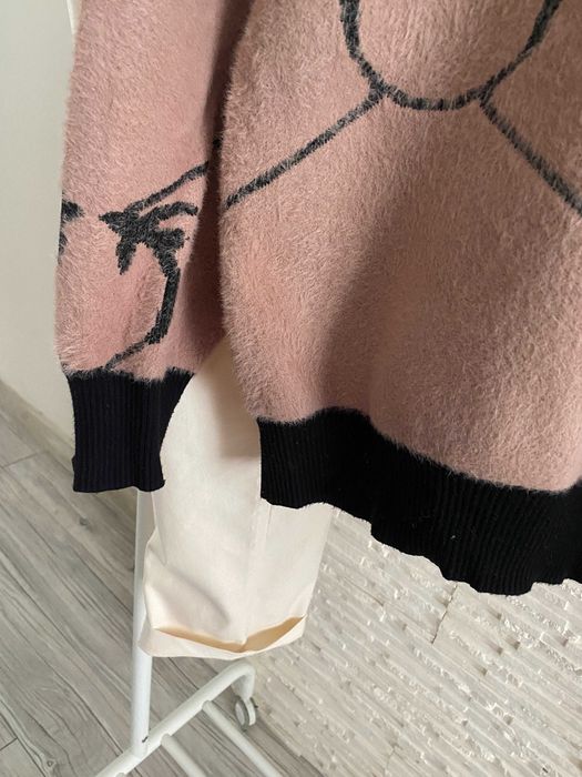 Sweterek - bluza pinko ala alpaka bardzo miły fango jaskółki