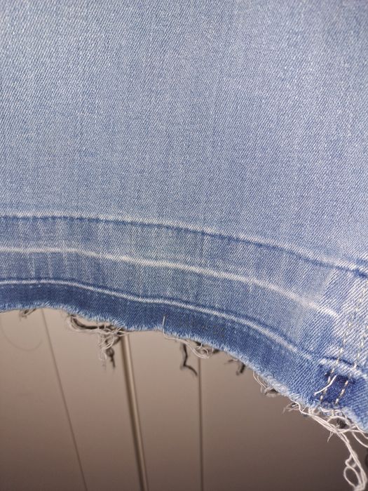 Spodnie jeansowe damskie kuloty szerokie rozm  40