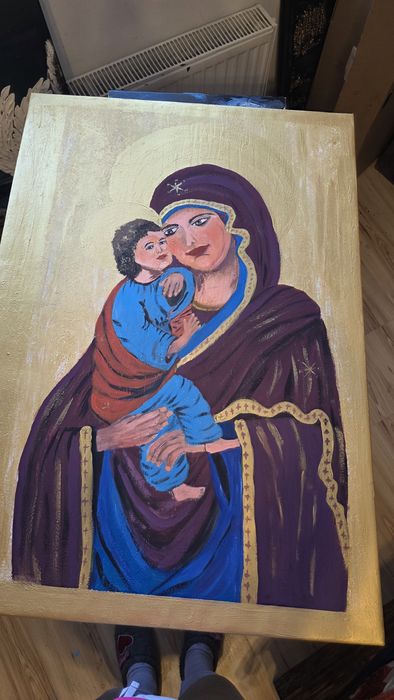 Obraz(ikona)  malowany akrylem