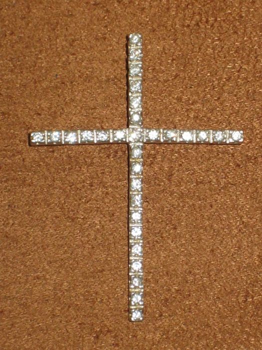 Cruz-Medalha Prata Maciça de Lei 925`/.. C/Contraste