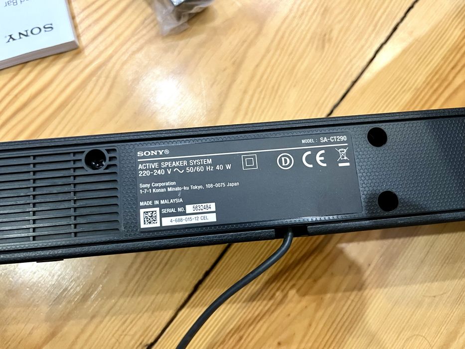 Barra de som SONY HT-CT290 - NOVA