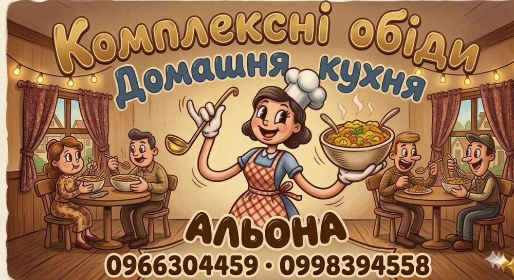 Комплексні обіди. Дешево та смачно.