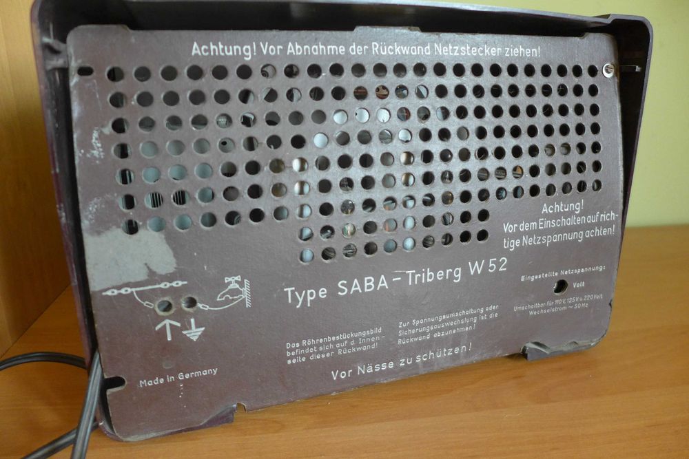 Radio lampowe SABA W 52