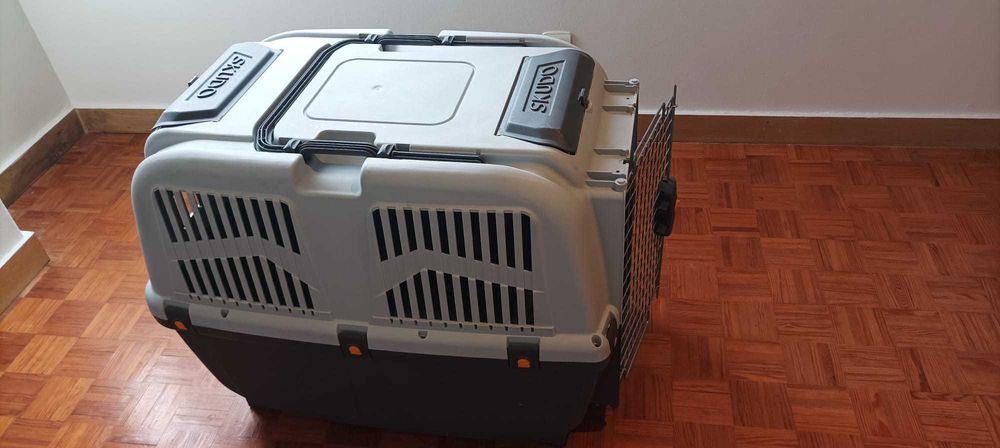 Caixa de transporte cão usada duas vezes tamanho 6 IATA - 92 x 63 x 70 cm – até 40 kg