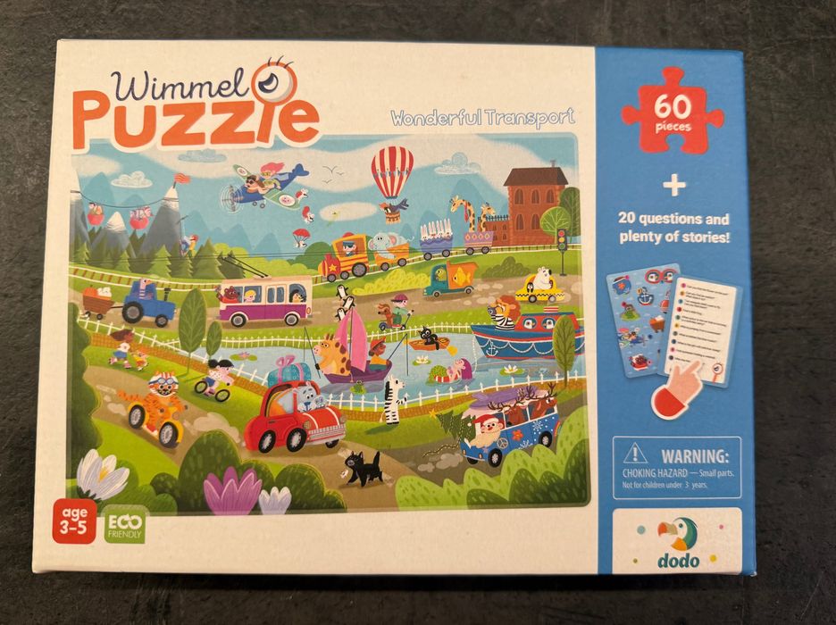 Пазли Dodo Диво-транспорт ( віммельпазл з завданнями), 60 елементів