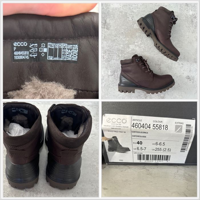 Чоловічі зимові черевики Ecco Tred Tray 40 41 vужские зимние ботинки