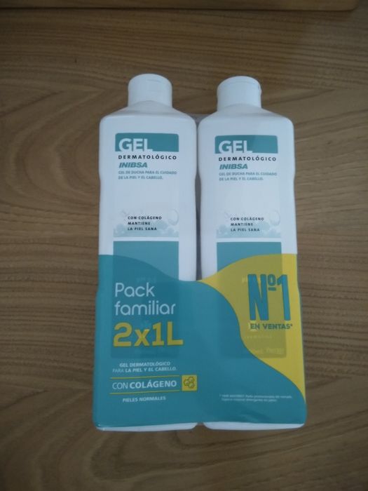Pack de géis de banho dermatológicos INIBSA com colagénio