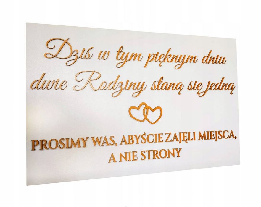 Tablica powitalna dziś w tym pięknym dniu 60x40cm