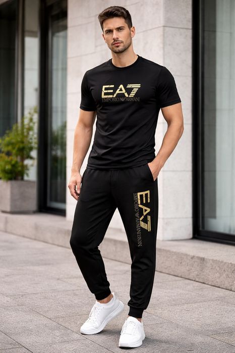 Чоловічий Літній спортивний костюм  Armani EA7  футболка  штани boss