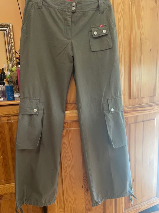 Długie , damskie spodnie khaki