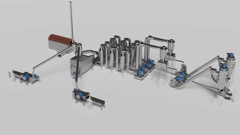 Линия брикетирования гранулирования пеллет брикет опилки лузги соломы