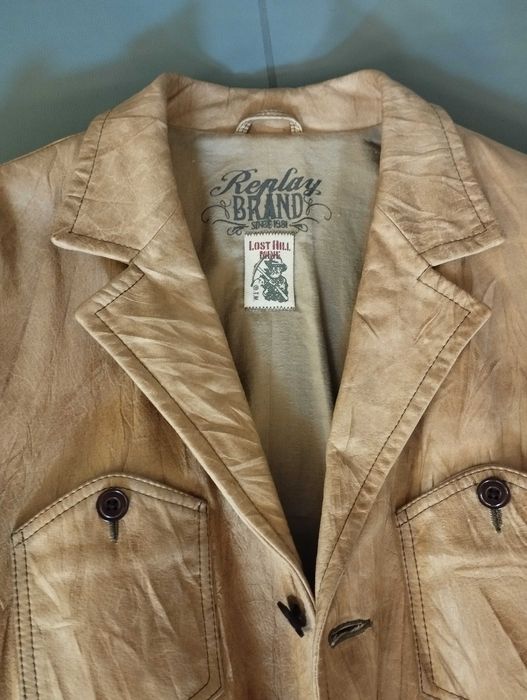 Casaco de pele estilo blazer