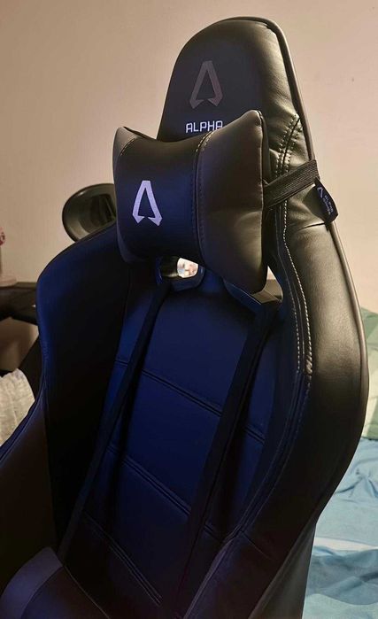 Cadeira Gaming / Escritório Alpha Gamer Nimbus Preta e Cinza