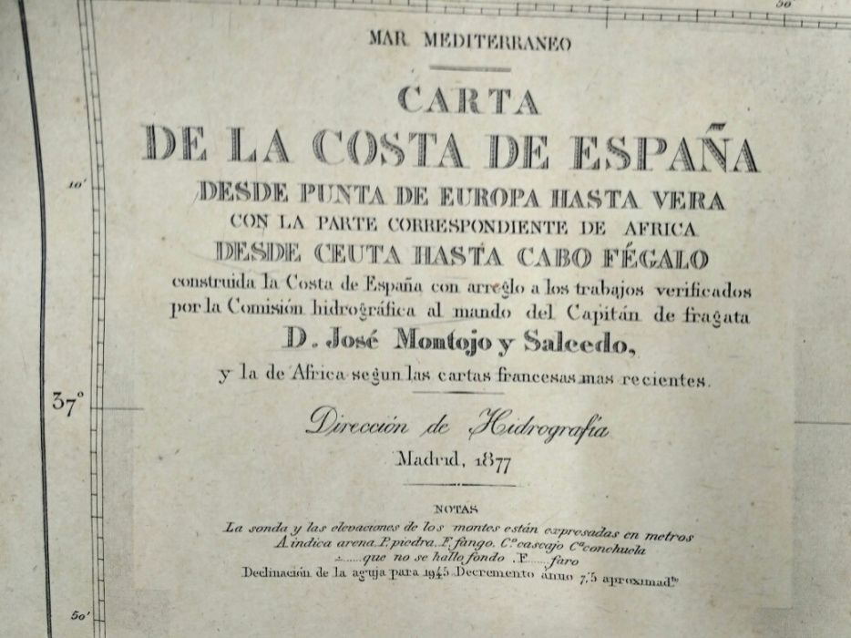 Cartas marítimas antigas frota bacalhoeira