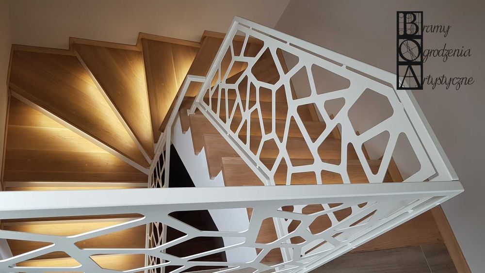 Panel wycinany ażurowy barierka schody blacha wycinana laserowo