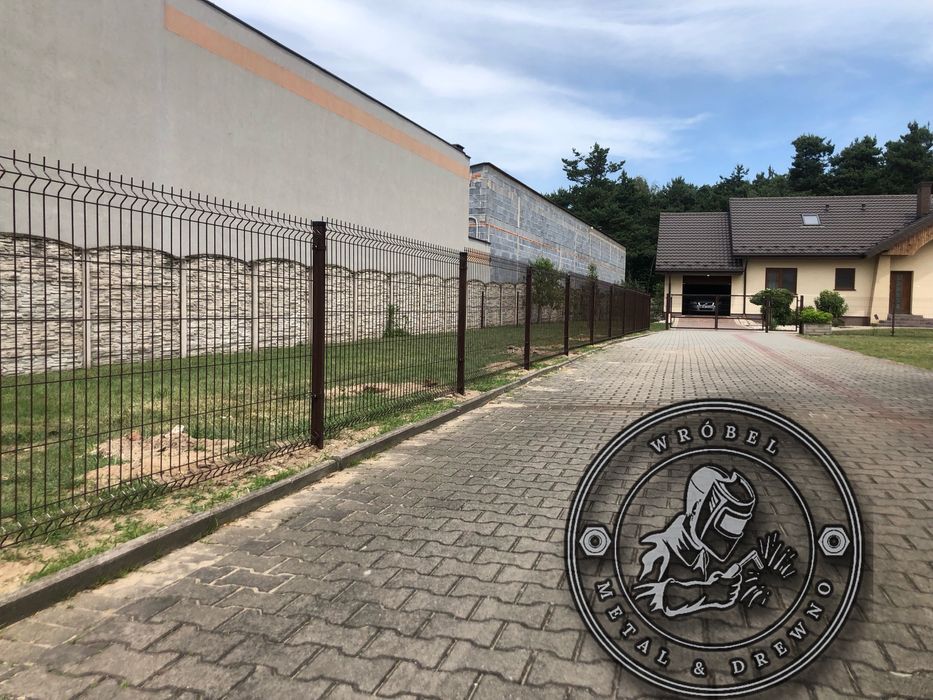 Brama przesuwna Bramy przesuwne 4m 5m skrzydlowe ocynk Panel3D ocynk