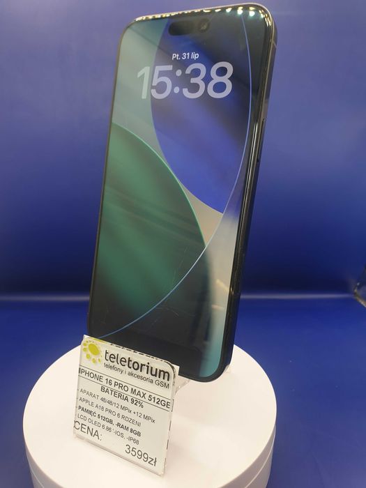 iphone 16 Pro Max 512GB/Bat 92%/Teletorium Leroy Merlin Szczawno-Zdr