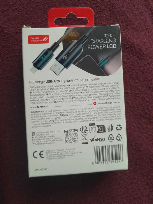 Kabel USB-A do Lightning 12W Digital 1,2m