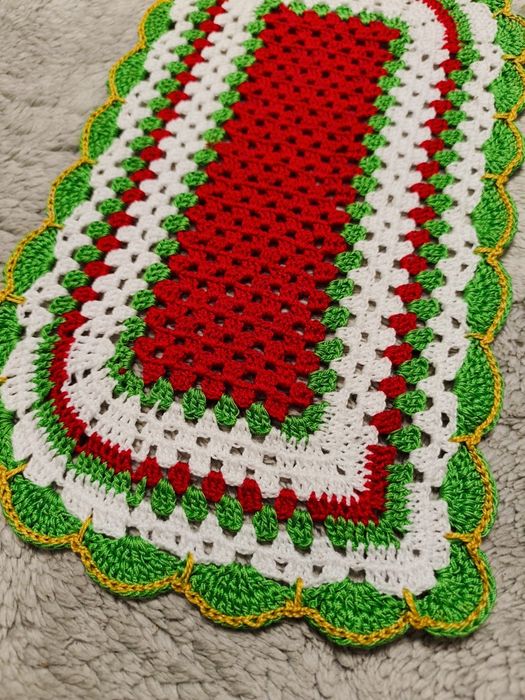 Nowa ręcznie robiona serwetwla obrus bieżnik handmade rękodzieło