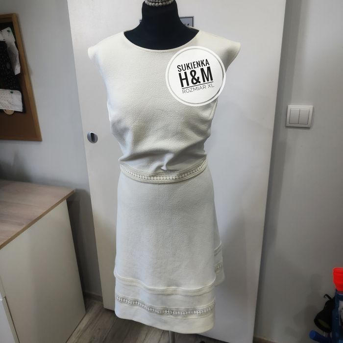 Bia a elegancka sukienka H M xl Trzebiatow OLX.pl