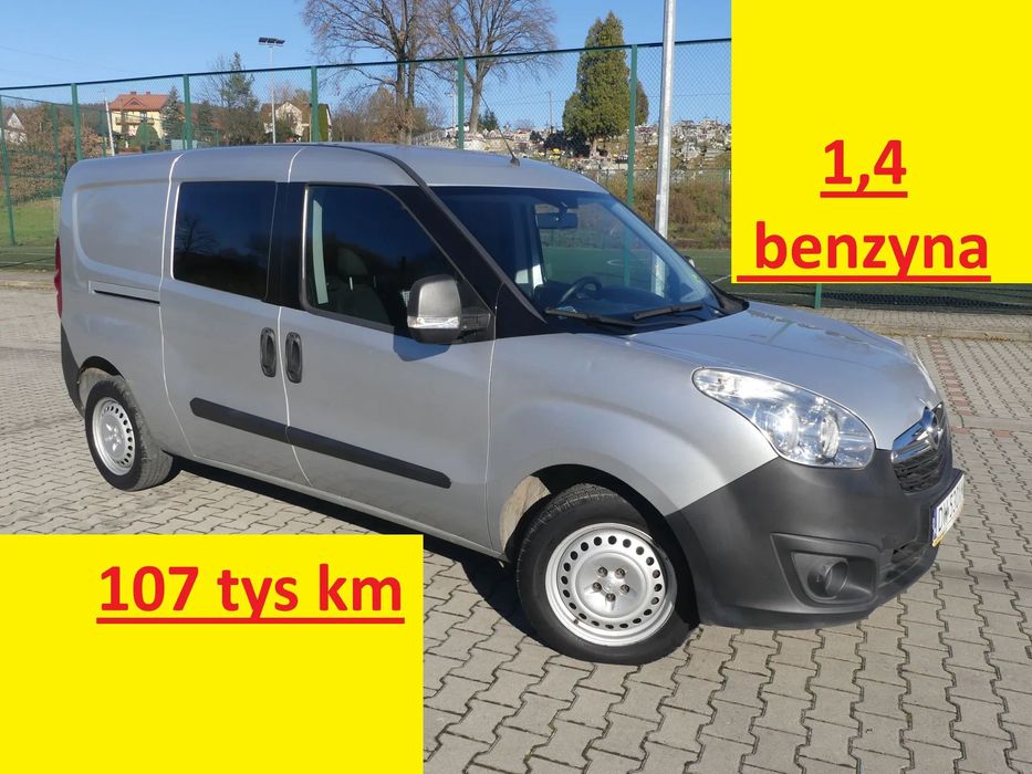 Opel Combo  1,4 benzyna 100tys km 3 osobowy Długi Maxi L2H1 Salon PL Klima
