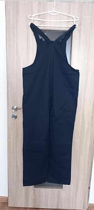 Męskie ogrodniczki granatowe bawełna,r. XL-2XL