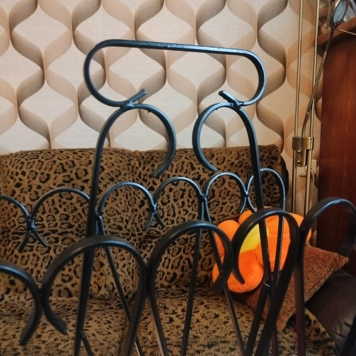 Stojak, gazetnik metalowy,  rękodzieło